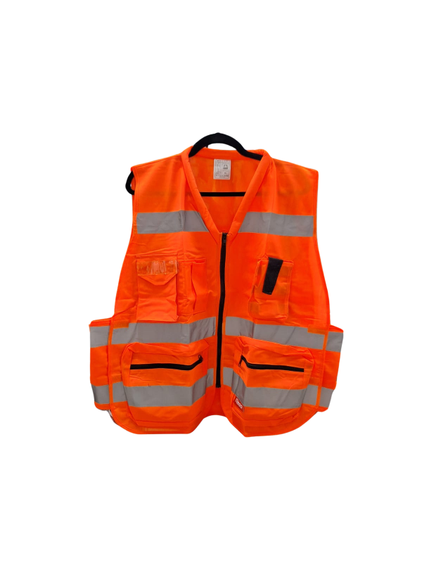 Chaleco Reflectivo con Bolsas Color Naranja y Amarillo