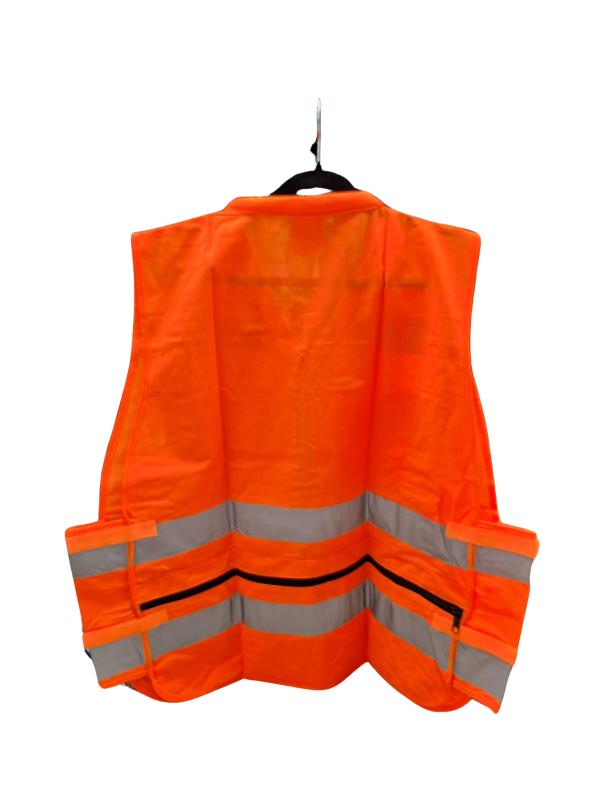Chaleco Reflectivo con Bolsas Color Naranja y Amarillo - Image 2