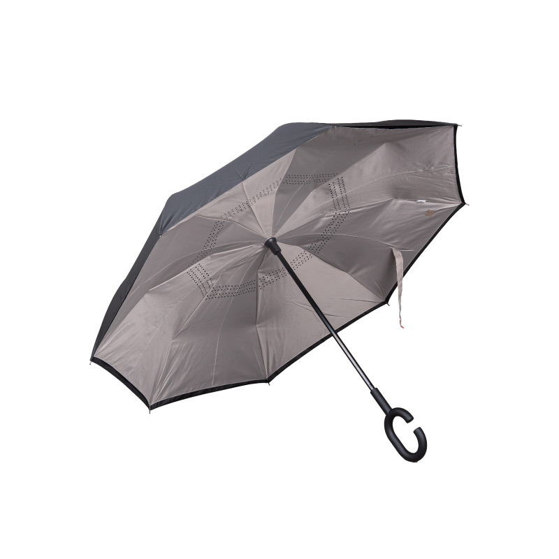 29L-gris-2 Sombrilla Semiautomática Reversible-29L - Imagen 1