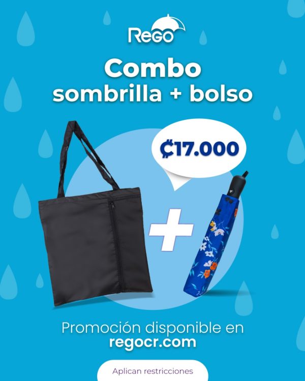 Combo Sombrilla + bolso Multiuso